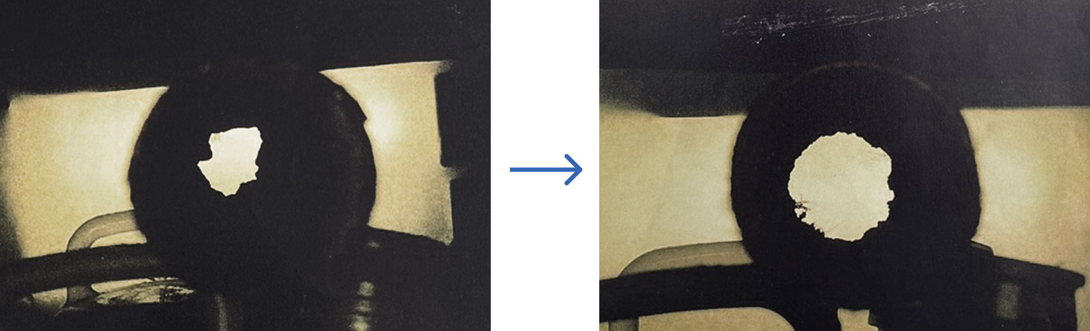 Vergleichsbild vor und nach der Nutzung von DECALCA